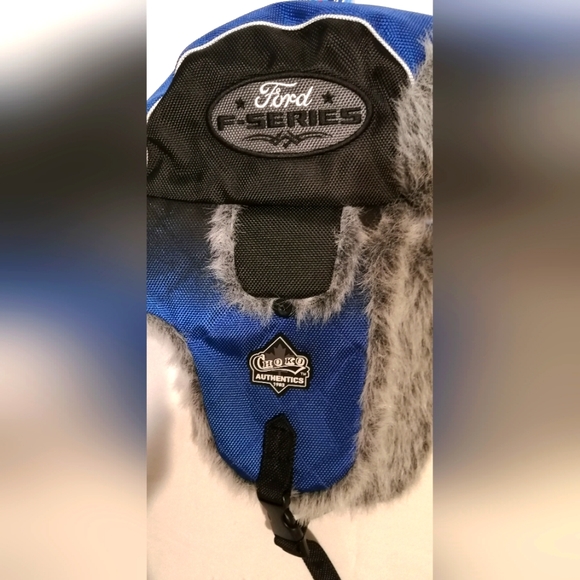Ford F-Series Choko Authentics Blue Men's Unisex Trapper Hat NWT One Size - Picture 2 of 8